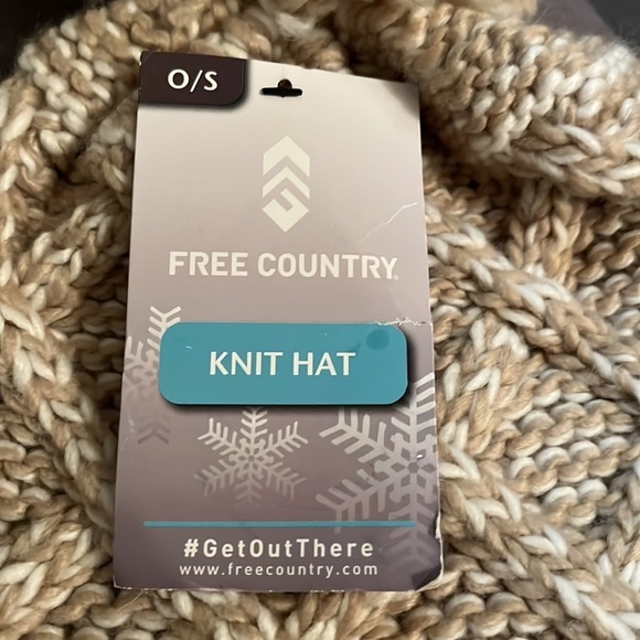 Women's Free Country Tan Knit hat/beanie. NWT - Picture 3 of 4